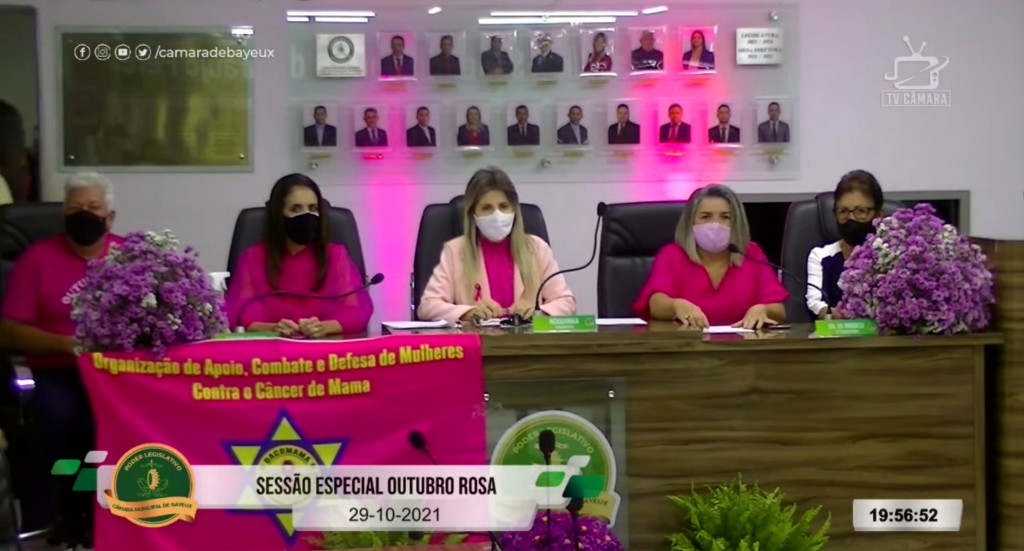 Sessão Especial em alusão ao Outubro Rosa reúne sociedade civil e profissionais para alertar sobre o câncer de mama